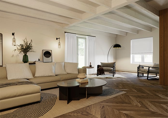 Medina, Light Grey - Twist&Fit Roman Blind - Image 7